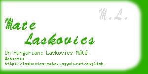 mate laskovics business card